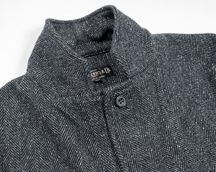 WORKERS ワーカーズ Lounge Jacket, Twisted Herringbone Tweed