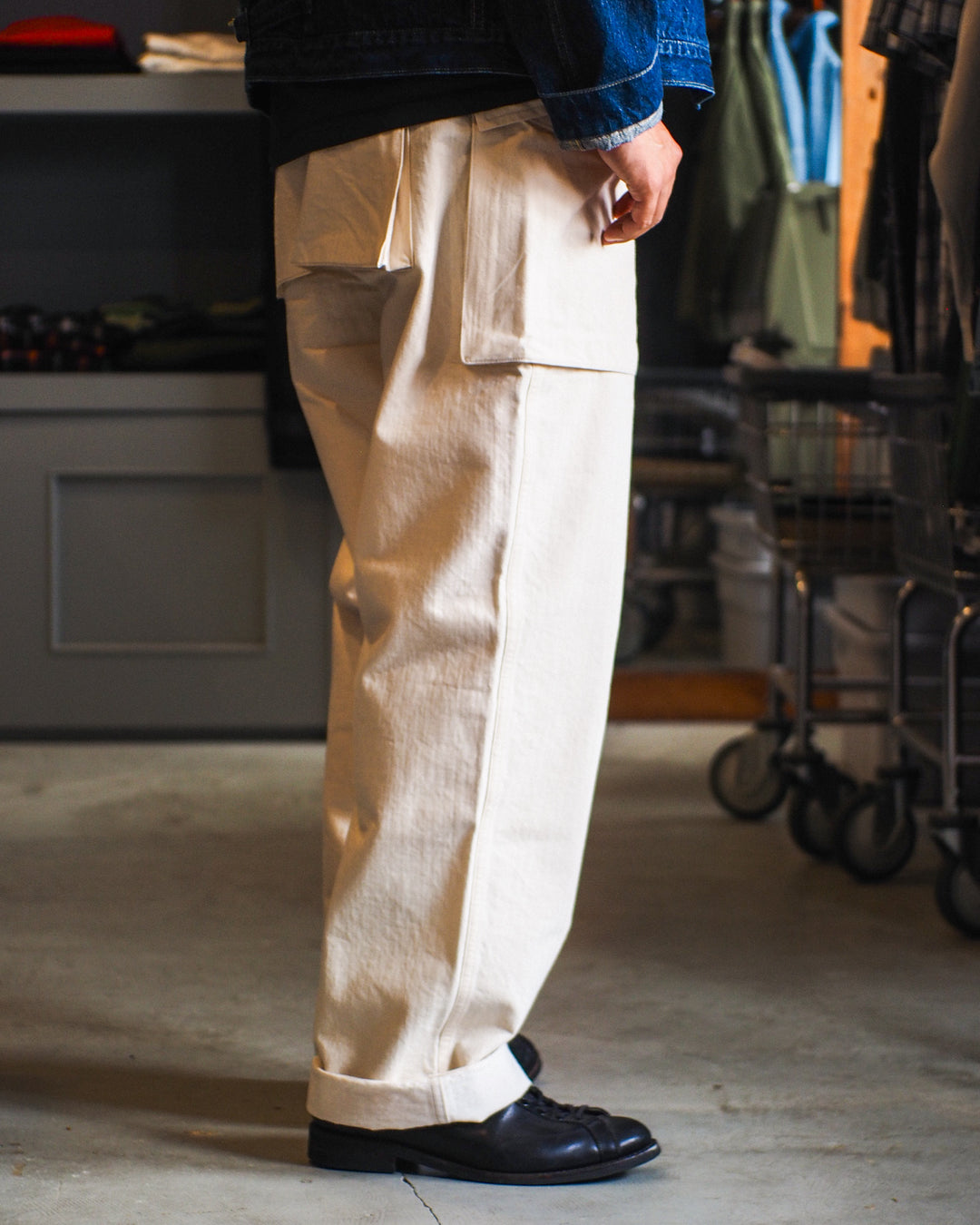 COLIMBO ZB-0211 TRENCH DIGGER USMC P-44 TROUSERS CIVILIAN WHITE
