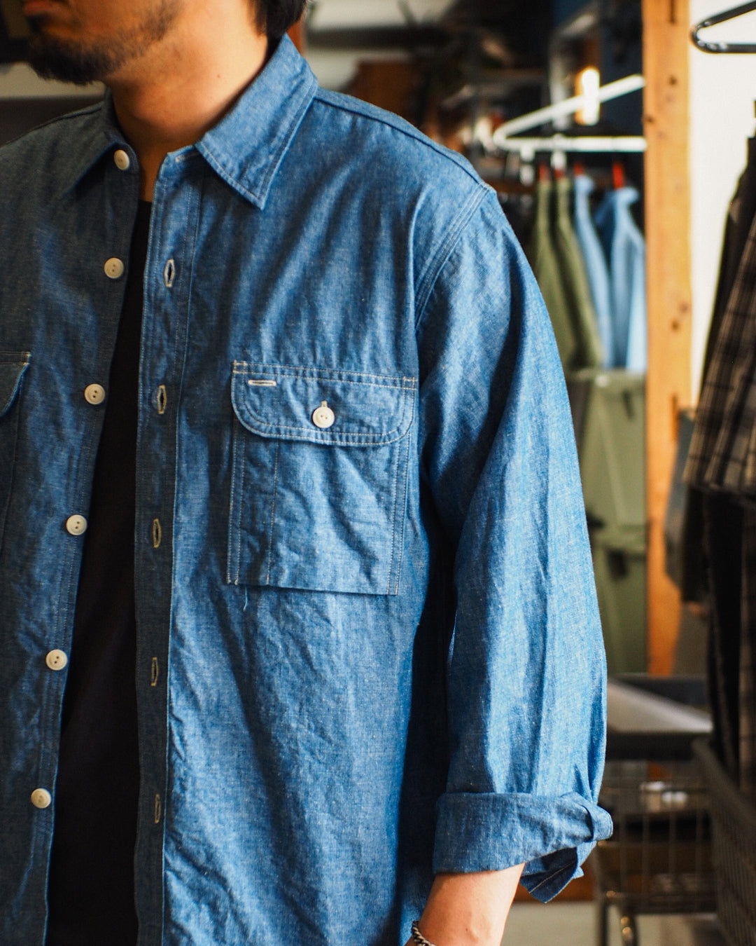WAREHOUSE Lot.3048 BIG YANK TYPE CHAMBRAY SHIRT