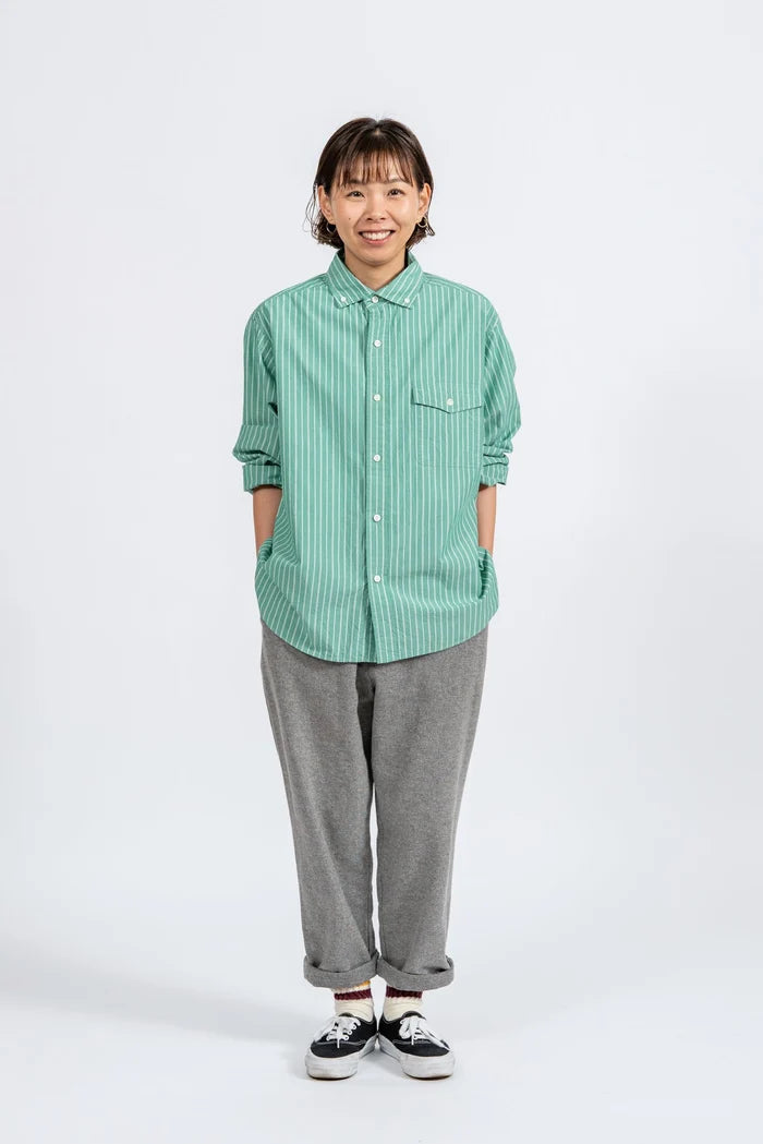 JAMES &amp; CO. STANDARD SHIRT Pujol Relax -Stripe- GRN
