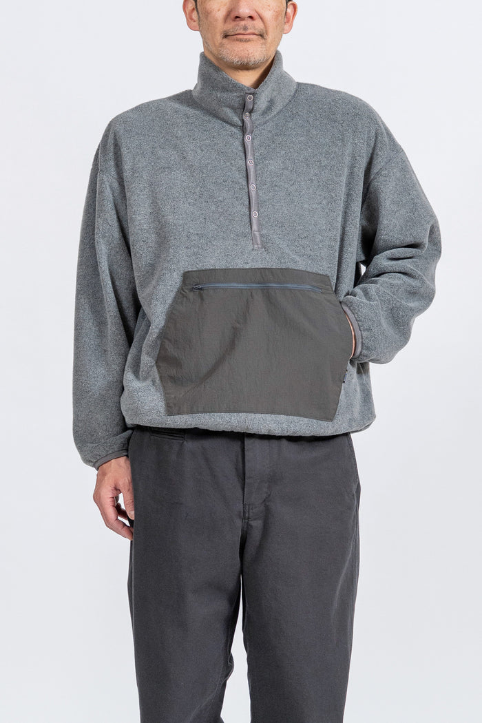 DELICIOUS デリシャス Fleece Snap Pullover - L.GRY