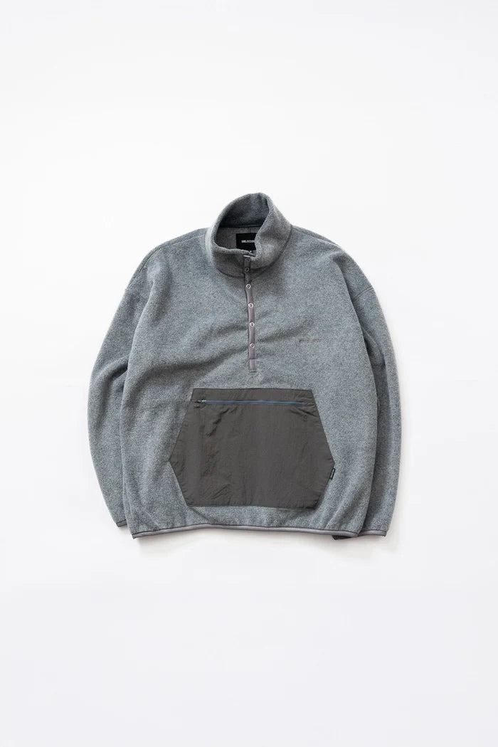 DELICIOUS デリシャス Fleece Snap Pullover - L.GRY
