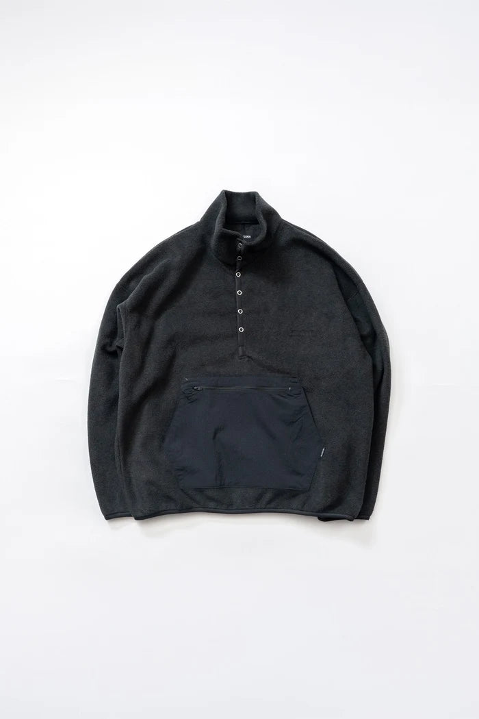 DELICIOUS デリシャス Fleece Snap Pullover - BLK