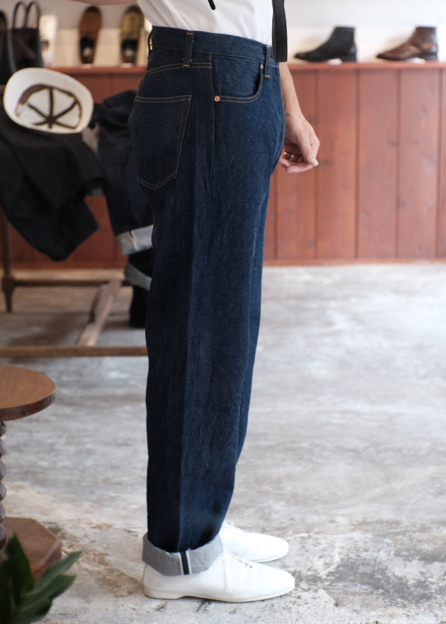 【PATHLOW】GENERAL THINGS Lot.120A / Plain Denim / Button fly Jeans Line 2 Straight