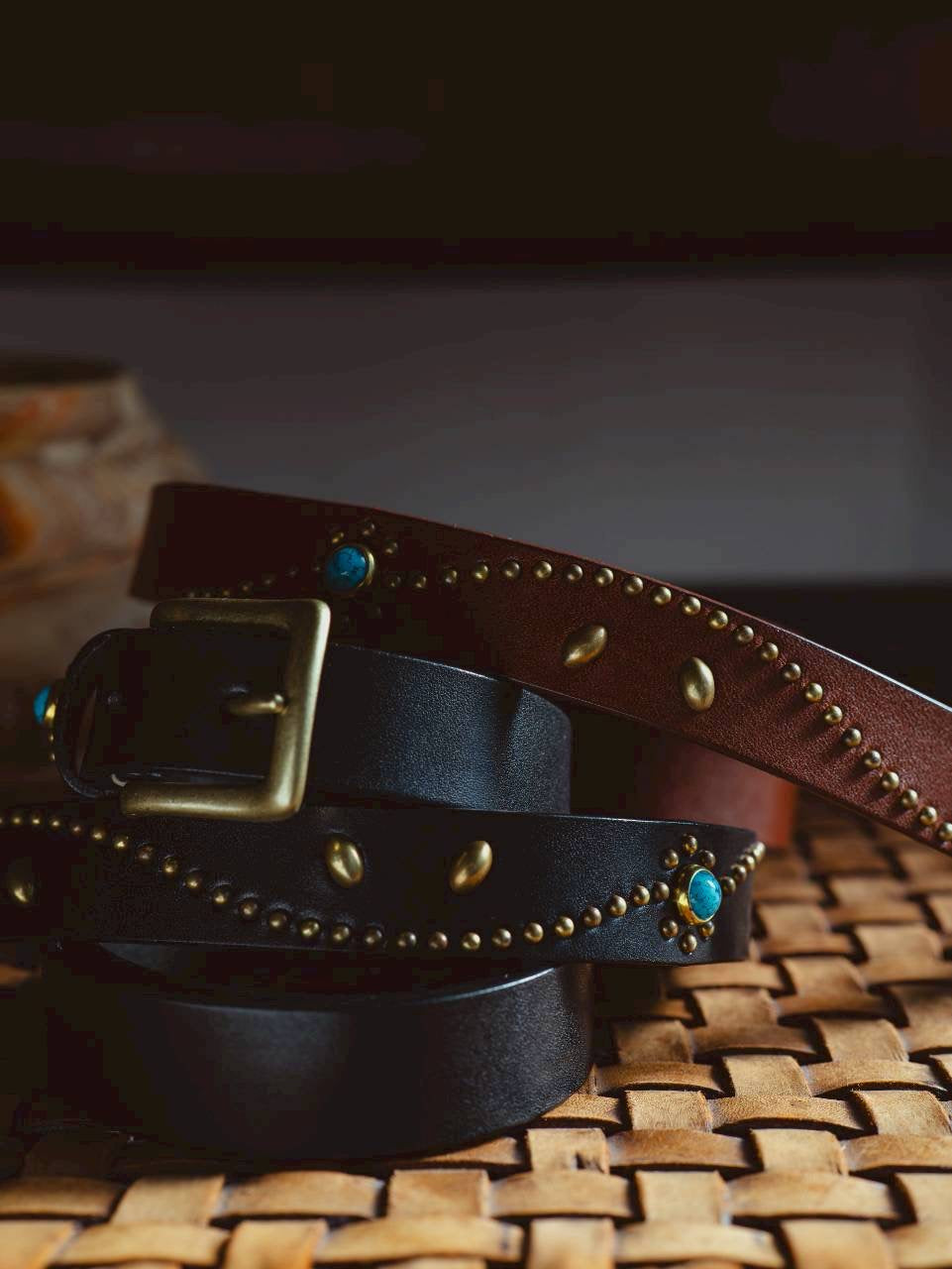 Nasngwam ナスングワム Studs Belt