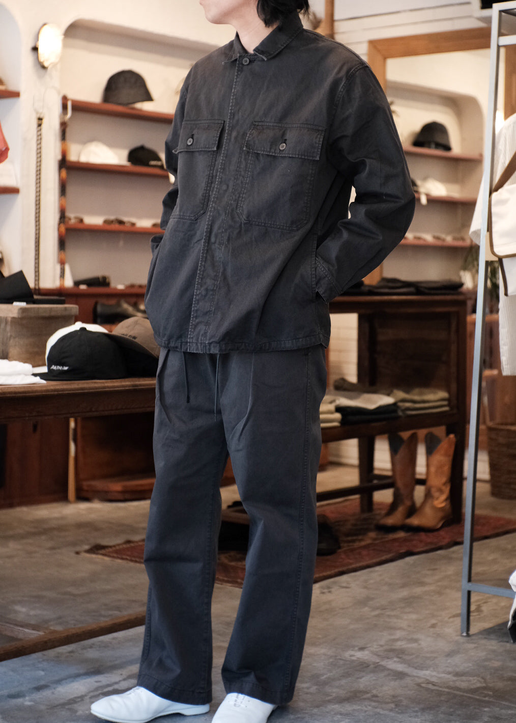 【PATHLOW】PERS PROJECTS パースプロジェクト NOMADIC JACKET FADED BLACK