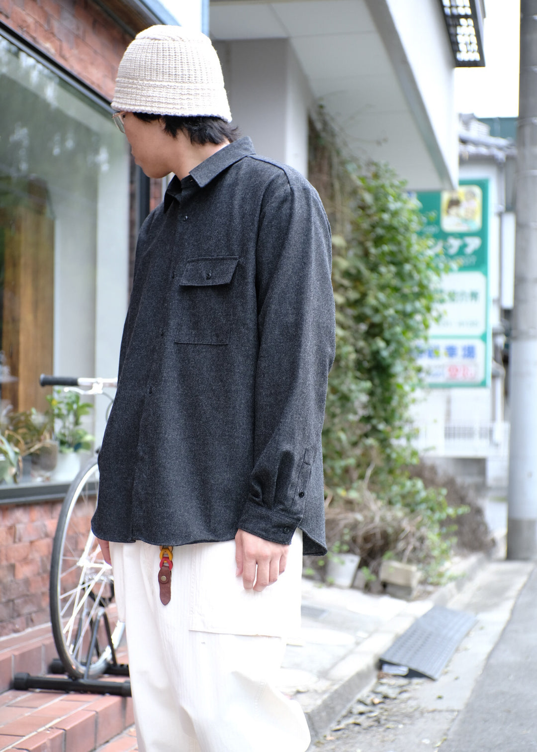 【PATHLOW】MANUAL ALPHABET WOOL R/C SHIRTS
