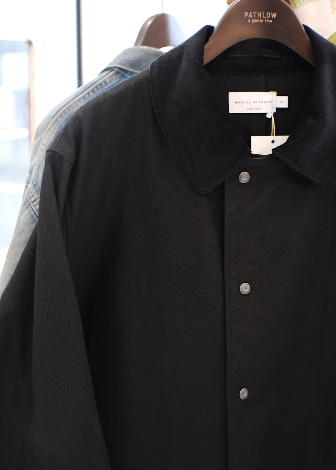 【PATHLOW】MANUAL ALPHABETCOTTON CANVAS WORK JACKET BLACK