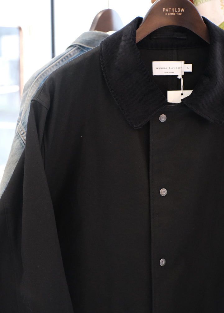 【PATHLOW】MANUAL ALPHABETCOTTON CANVAS WORK JACKET BLACK