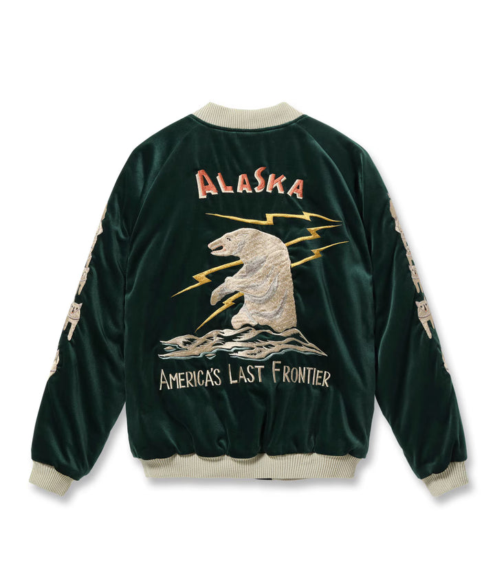 TAILOR TOYO テーラー東洋 TT15974-145 Late 1950s Style Velveteen Souvenir Jacket “POLAR BEAR” × “ALASKA MAP”