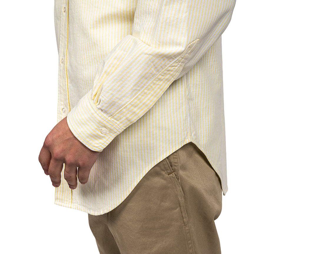 WORKERS ワーカーズ 7 Button BD, Stripe OX, Yellow