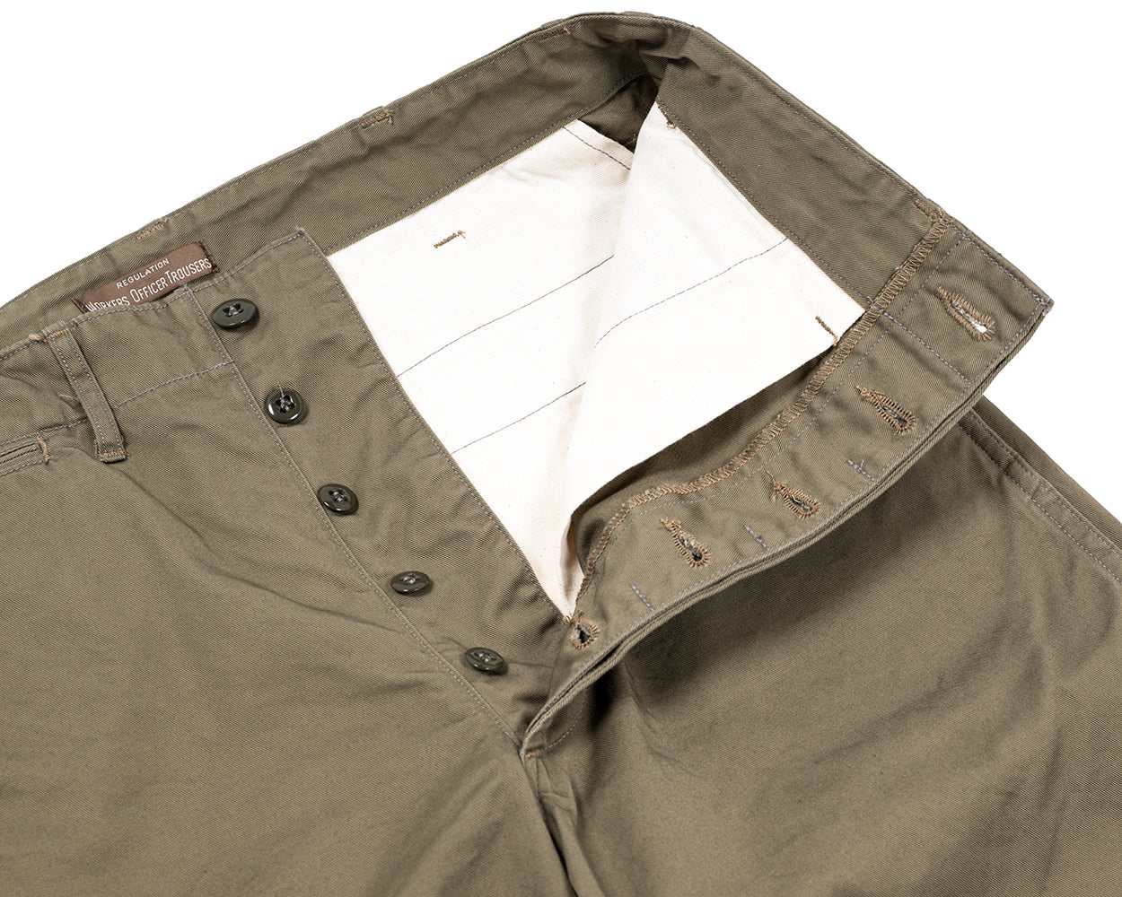 WORKERS Officer Trousers, Regular Fit, 8 oz Hunter Green Chino