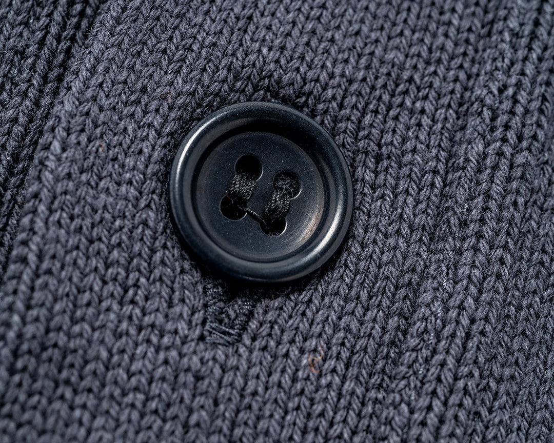 WORKERS ワーカーズ Cotton Relax Cardigan, Fade Black