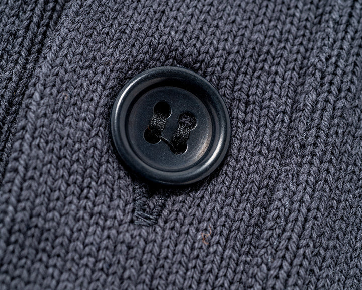 WORKERS ワーカーズ Cotton Relax Cardigan, Fade Black