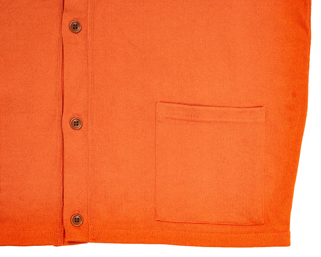 WORKERS ワーカーズ Cotton Relax Cardigan, Orange