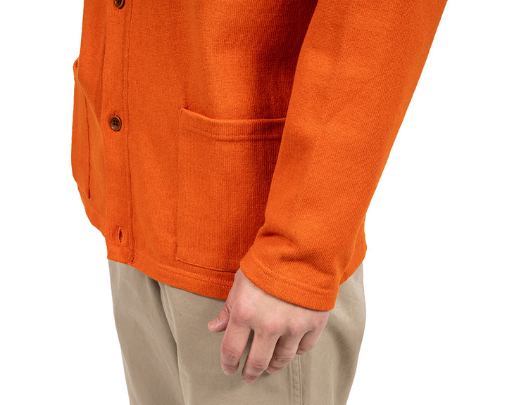 WORKERS ワーカーズ Cotton Relax Cardigan, Orange