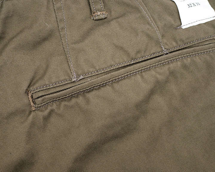 WORKERS ワーカーズ Officer Trousers, Regular Fit, 8 oz Hunter Green Chino