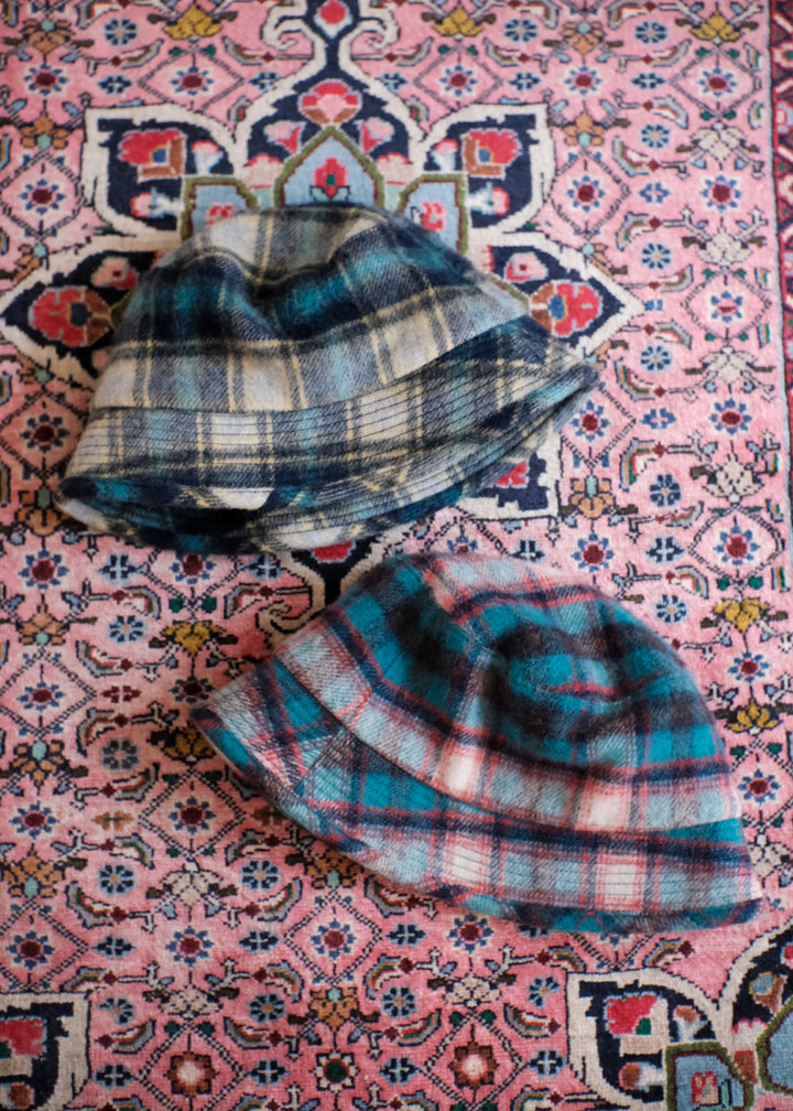 【PATHLOW】cableami Wool Shaggy Check BUCKET HAT