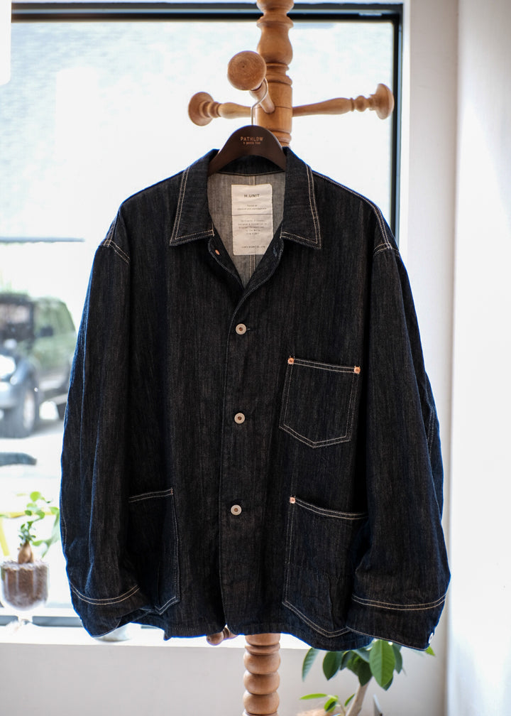 【PATHLOW】H.UNIT Denim coveralls (One wash)