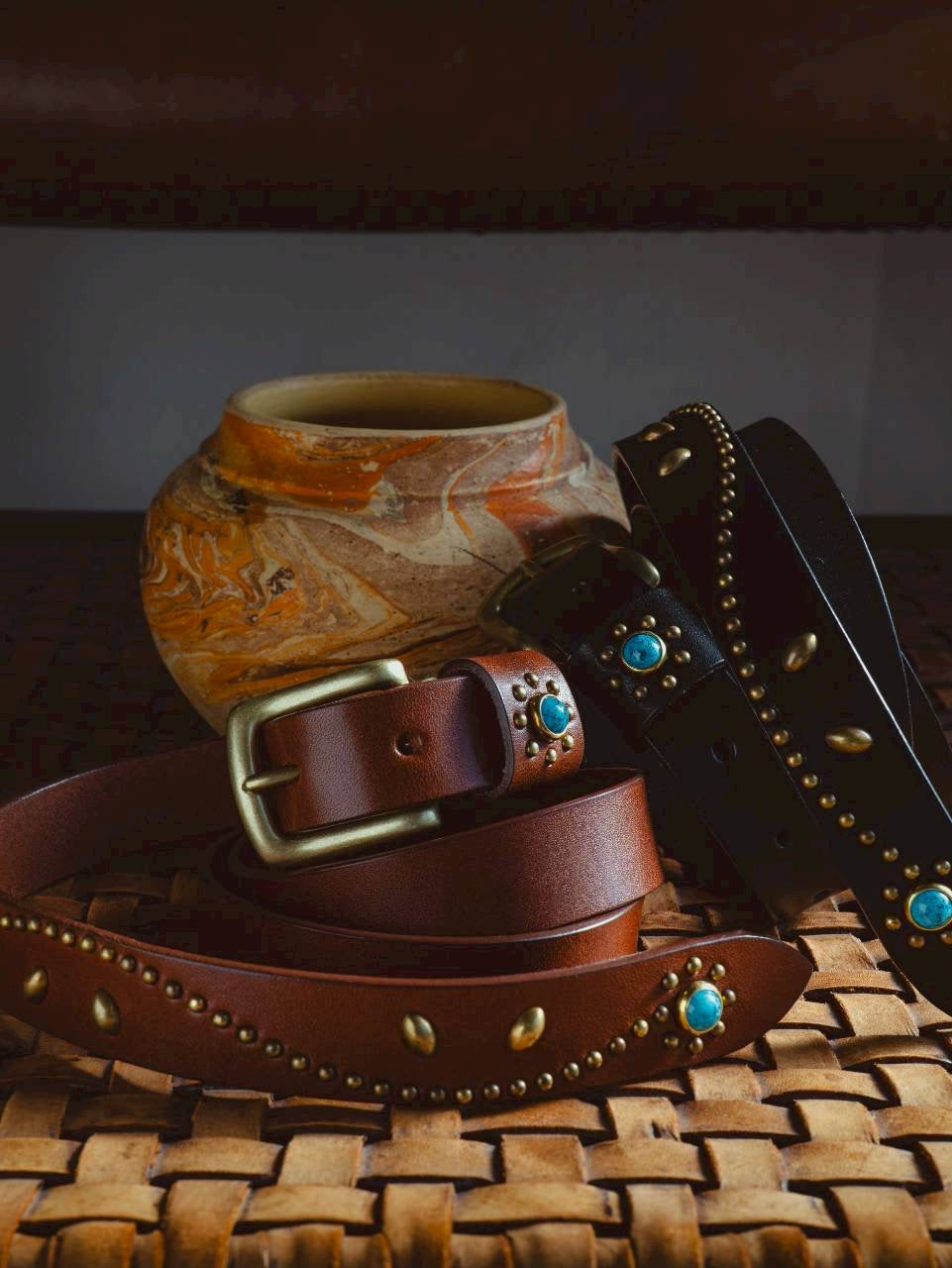 Nasngwam ナスングワム Studs Belt