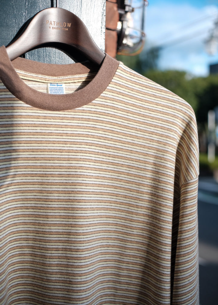【PATHLOW】Unison Special GIANT AGED BORDER L/S TEE YELLOW