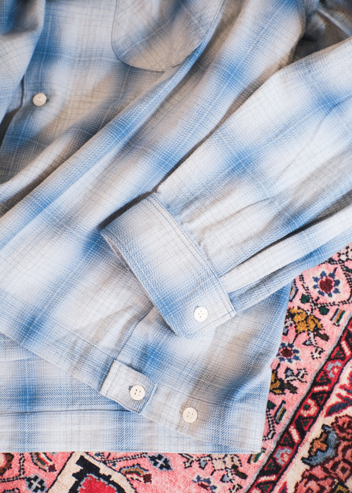 【PATHLOW】H.UNIT エイチ ユニット Indigo check shirt BLUE