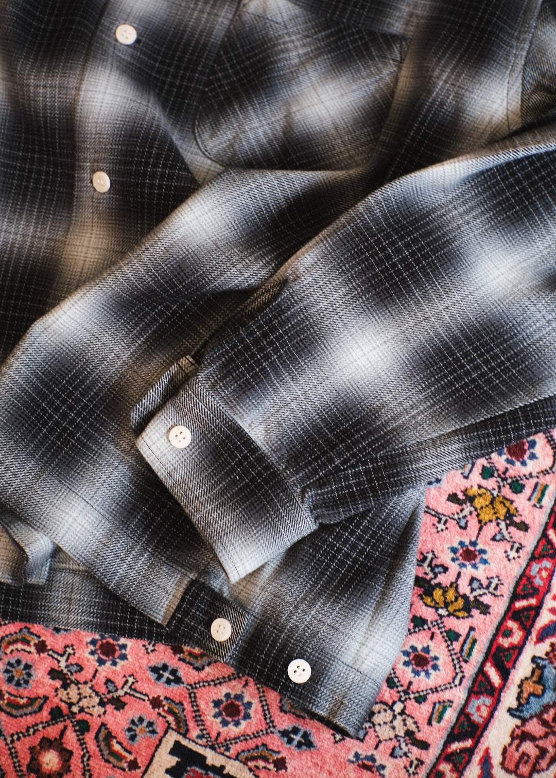 【PATHLOW】H.UNIT エイチ ユニット Indigo check shirt BLACK