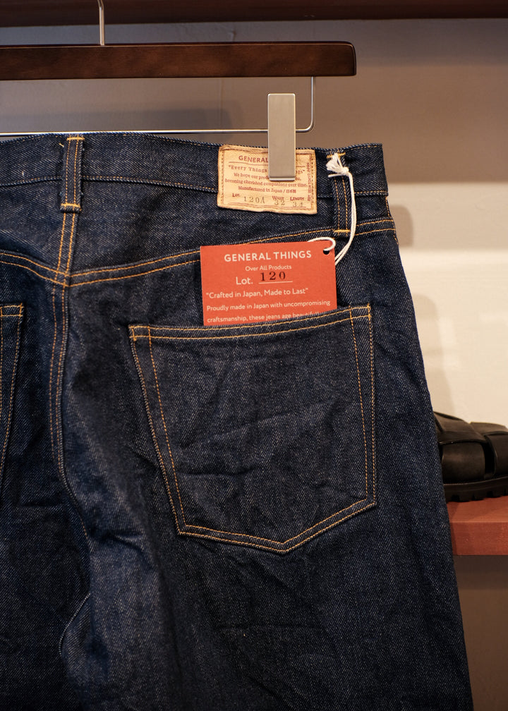 【PATHLOW】GENERAL THINGS Lot.120A / Plain Denim / Button fly Jeans Line 2 Straight