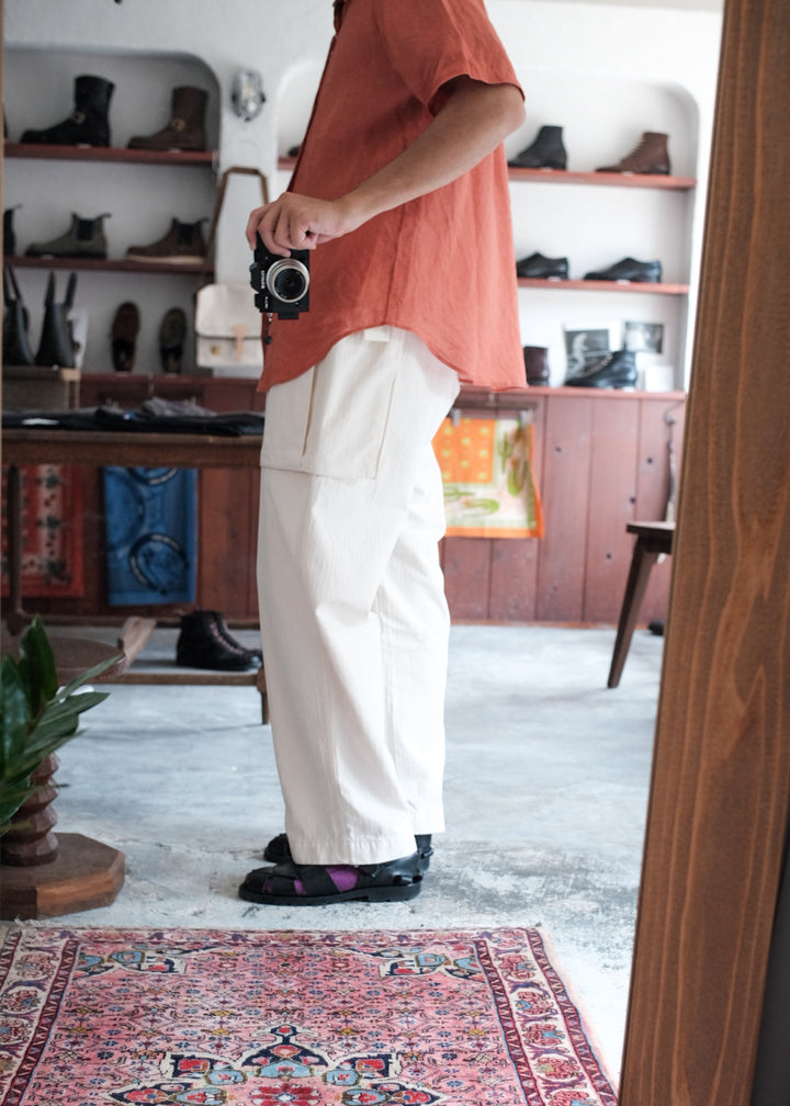 【PATHLOW】H.UNIT エイチユニット HBT military trousers (Used wash) Kinari