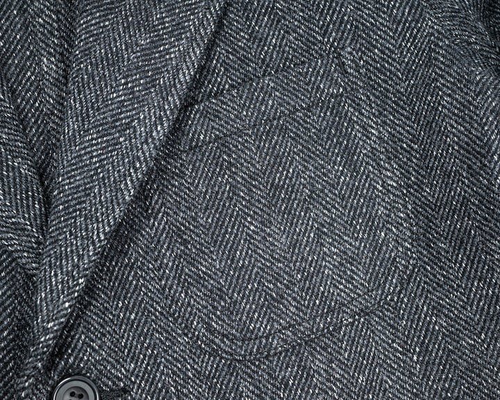 WORKERS ワーカーズ Lounge Jacket, Twisted Herringbone Tweed