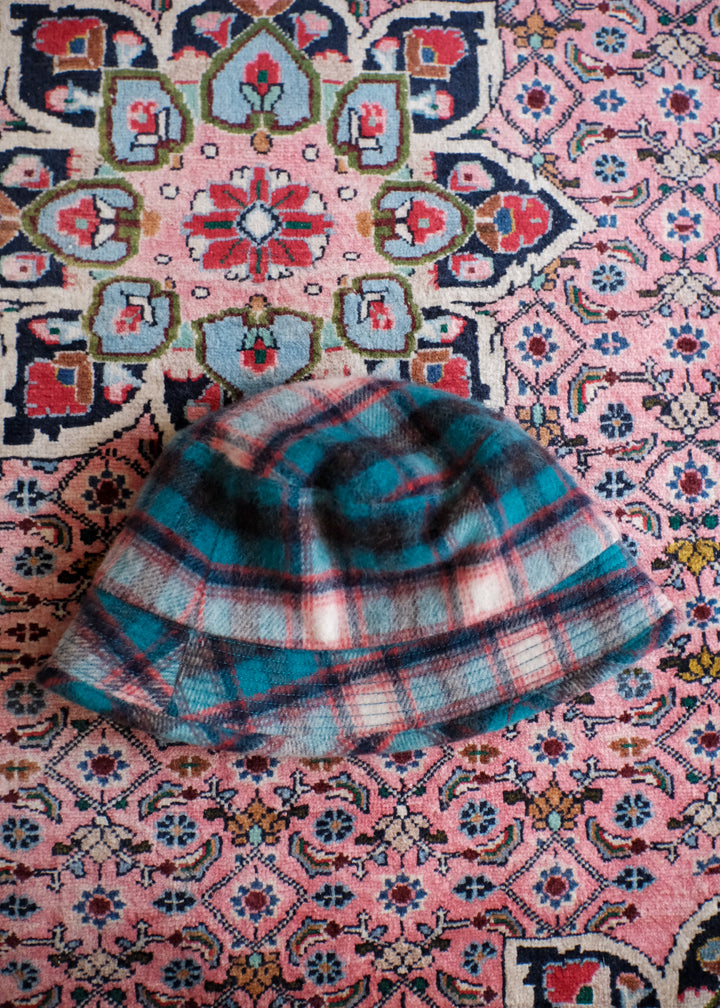 【PATHLOW】cableami Wool Shaggy Check BUCKET HAT