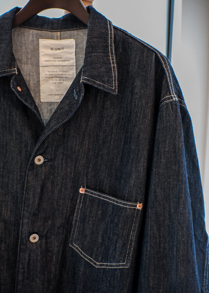 【PATHLOW】H.UNIT Denim coveralls (One wash)
