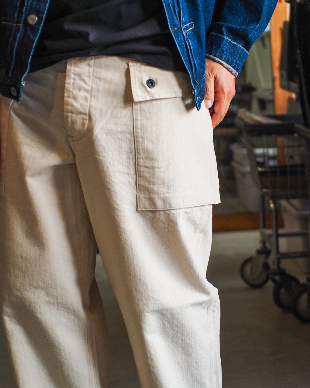 COLIMBO ZB-0211 TRENCH DIGGER USMC P-44 TROUSERS CIVILIAN WHITE
