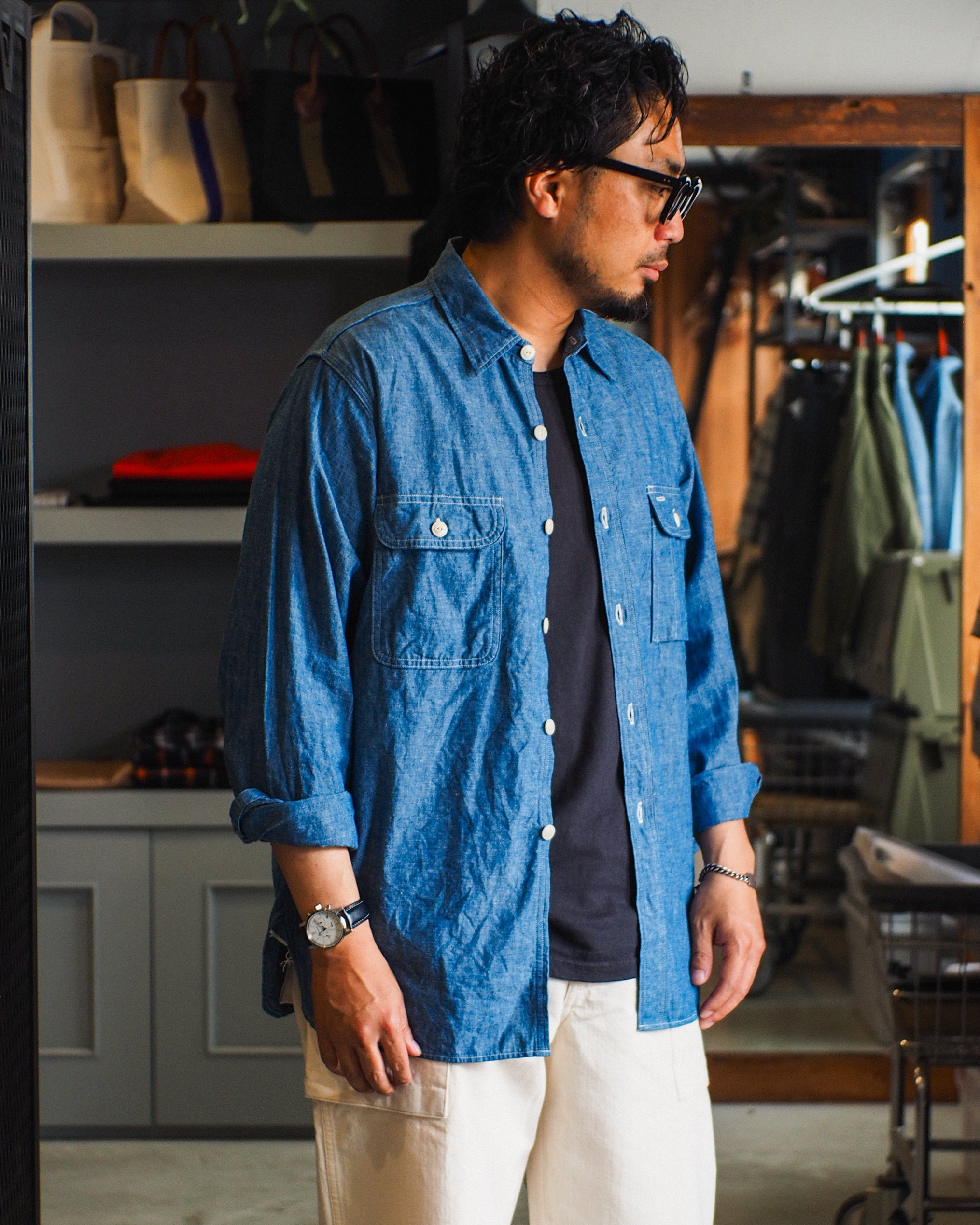 WAREHOUSE Lot.3048 BIG YANK TYPE CHAMBRAY SHIRT｜シャンブレー
