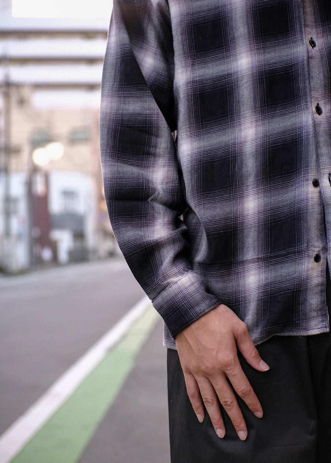 【PATHLOW】MANUAL ALPHABET OMBRE CHECK L/S SHIRTS