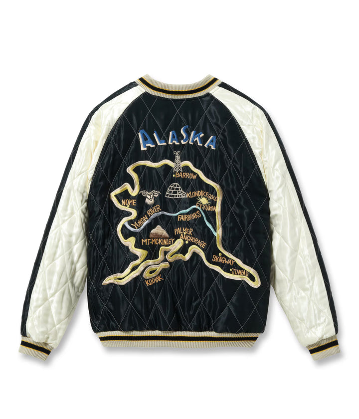 TAILOR TOYO テーラー東洋 TT15974-145 Late 1950s Style Velveteen Souvenir Jacket “POLAR BEAR” × “ALASKA MAP”