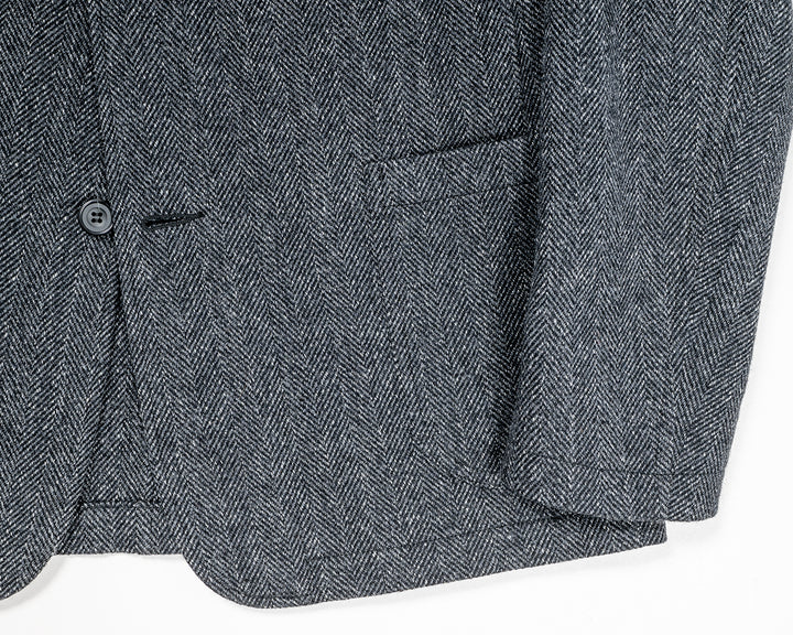 WORKERS ワーカーズ Lounge Jacket, Twisted Herringbone Tweed