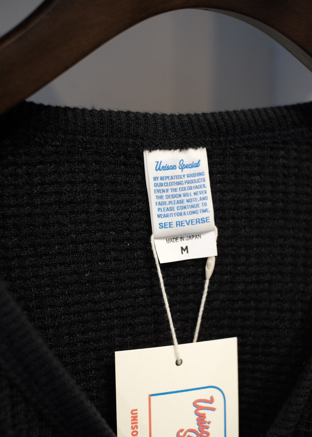【PATHLOW】Unison Special ユニゾンスペシャル WOOL WAFFLE ZIP CARDIGAN BLACK