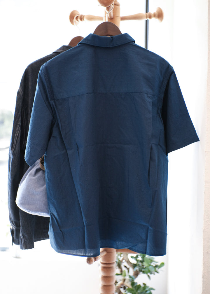 【PATHLOW】MANUAL ALPHABET INDIGO CHAMBRAY OPEN COLLAR SHIRTS