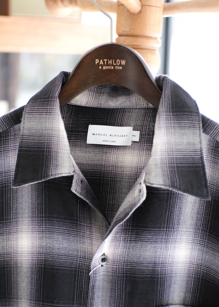 【PATHLOW】MANUAL ALPHABET OMBRE CHECK L/S SHIRTS