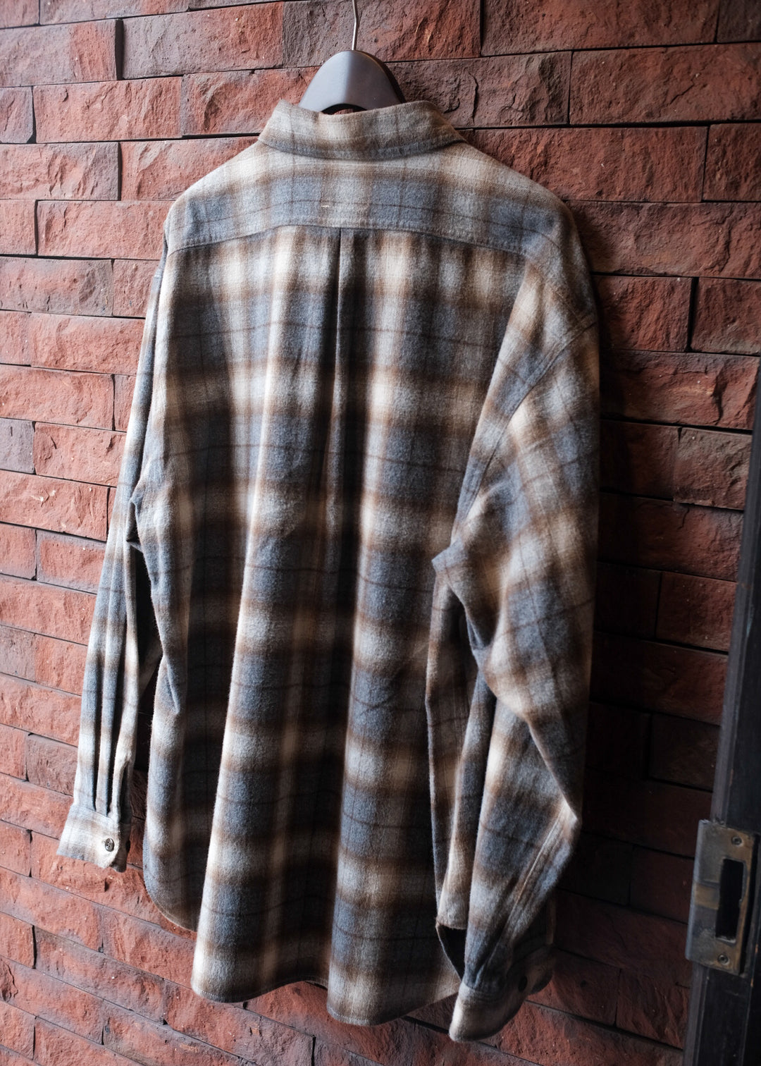 【PATHLOW】H.UNIT エイチ ユニット Shaggy check work shirt BEIGE