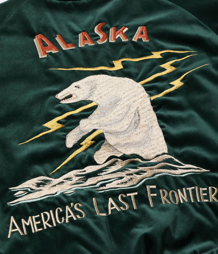 TAILOR TOYO テーラー東洋 TT15974-145 Late 1950s Style Velveteen Souvenir Jacket “POLAR BEAR” × “ALASKA MAP”