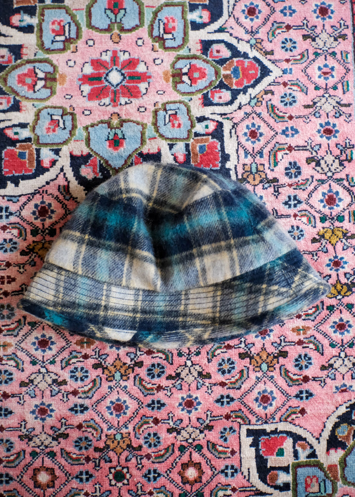 【PATHLOW】cableami Wool Shaggy Check BUCKET HAT
