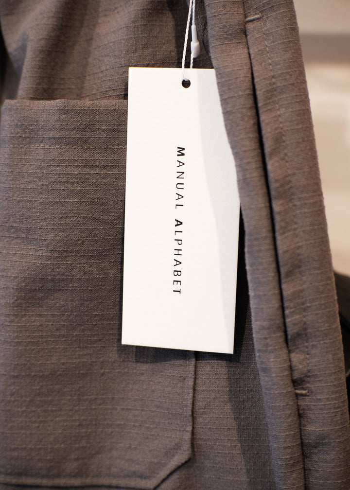 【PATHLOW】MANUAL ALPHABET RICH BUTCHER WIDE EASY PANTS GREY
