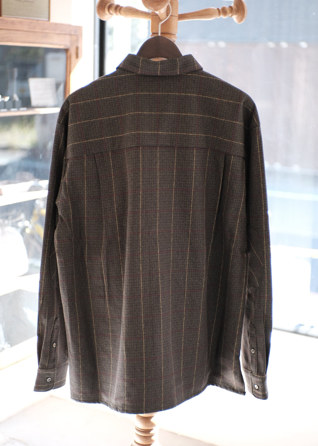 【PATHLOW】MANUAL ALPHABET COTTON TWEED PATCH CHECK SHIRTS