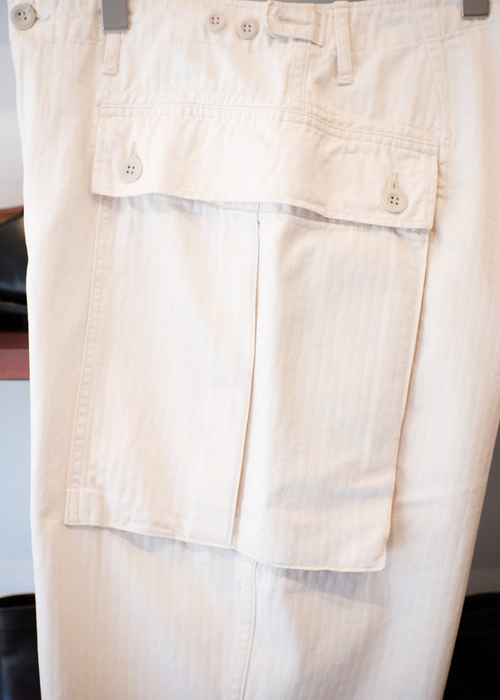 【PATHLOW】H.UNIT エイチユニット HBT military trousers (Used wash) Kinari