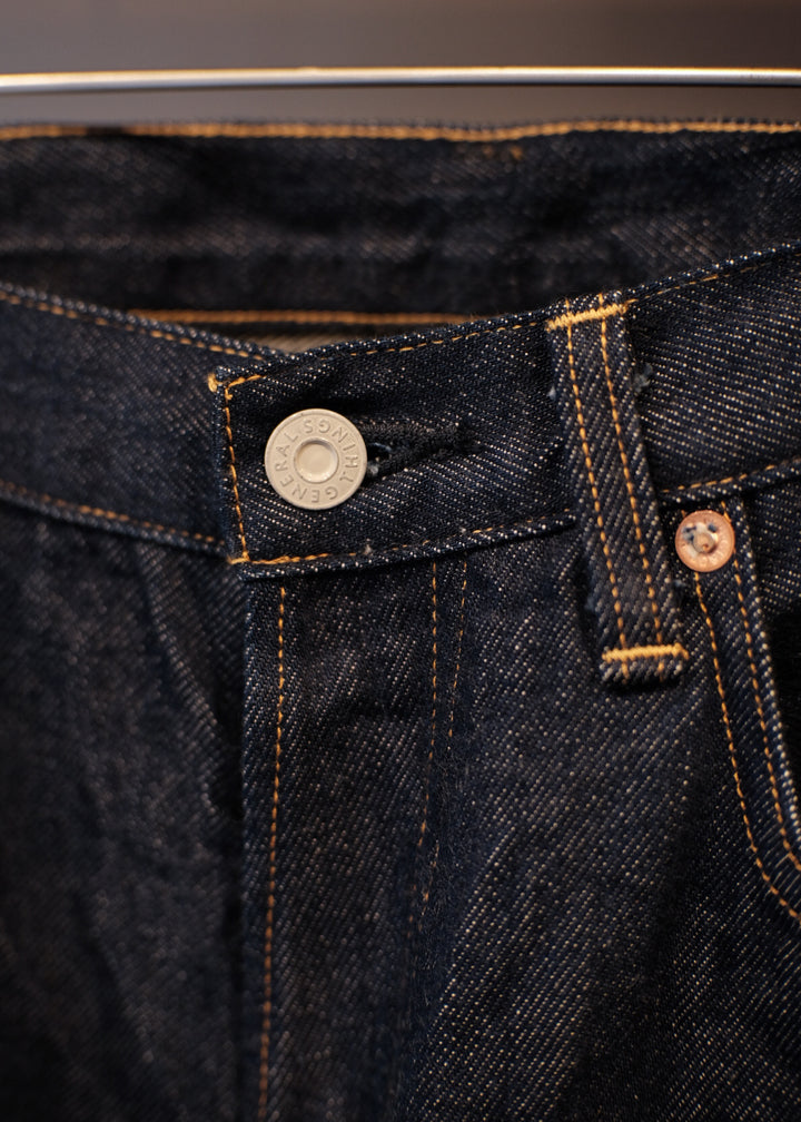 【PATHLOW】GENERAL THINGS Lot.120A / Plain Denim / Button fly Jeans Line 2 Straight