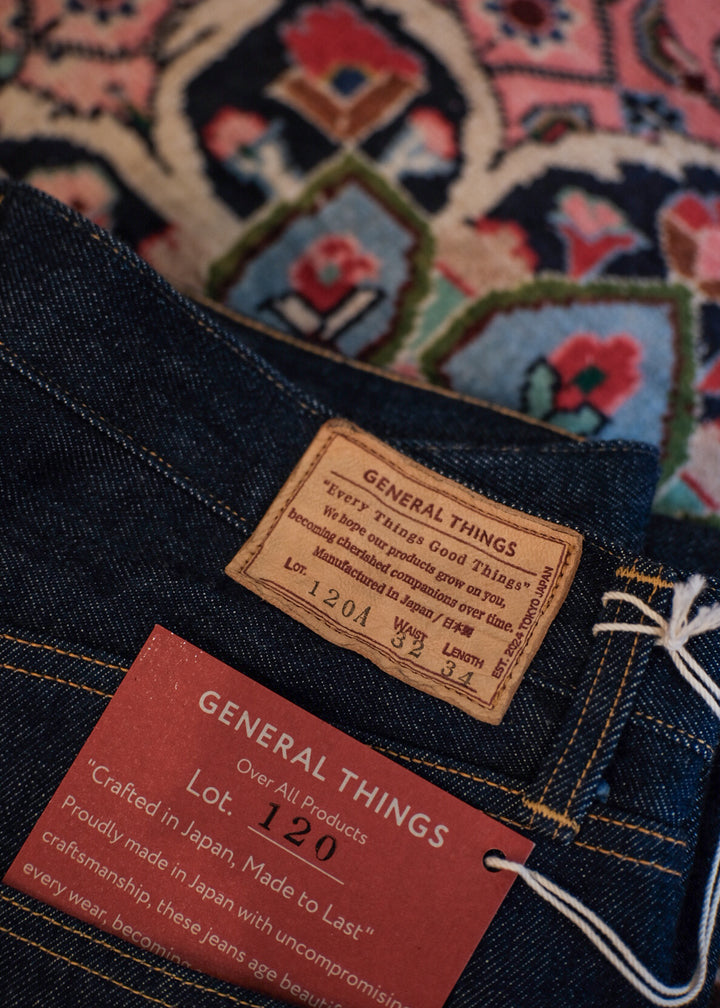 【PATHLOW】GENERAL THINGS Lot.120A / Plain Denim / Button fly Jeans Line 2 Straight