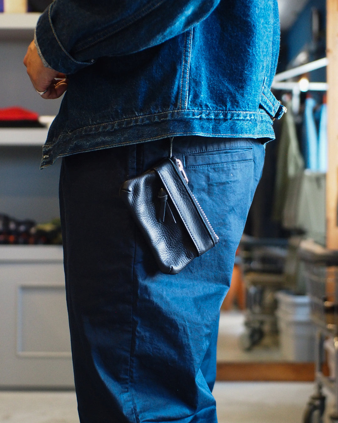 Mr.OLDMAN Leather Zip Pouch