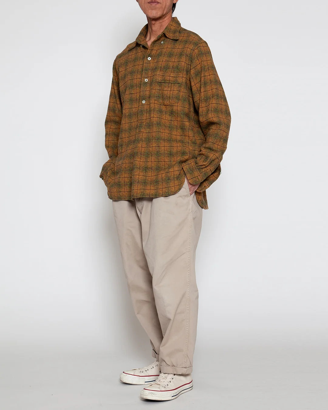 CORONA コロナ CS005 W.C.W SHIRT PULLOVER / Khaki × Green